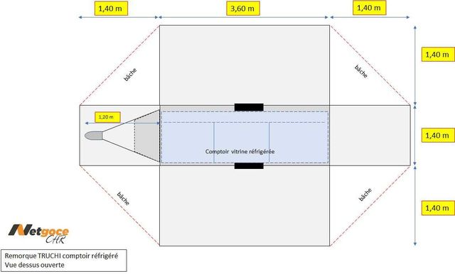 Remorque magasin réfrigérée Netgoce